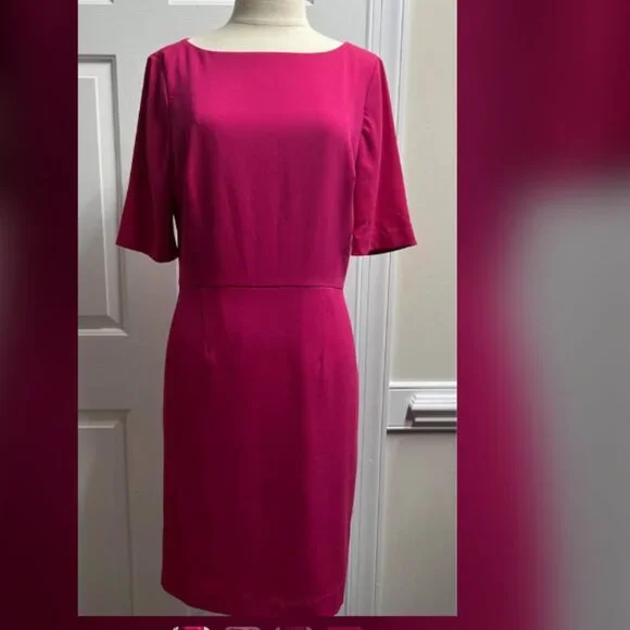 strapless open back dress Ann Taylor Loft Hot Pink Dress Size 12 SKU 000233-2 – Designers On A Dime main image 0